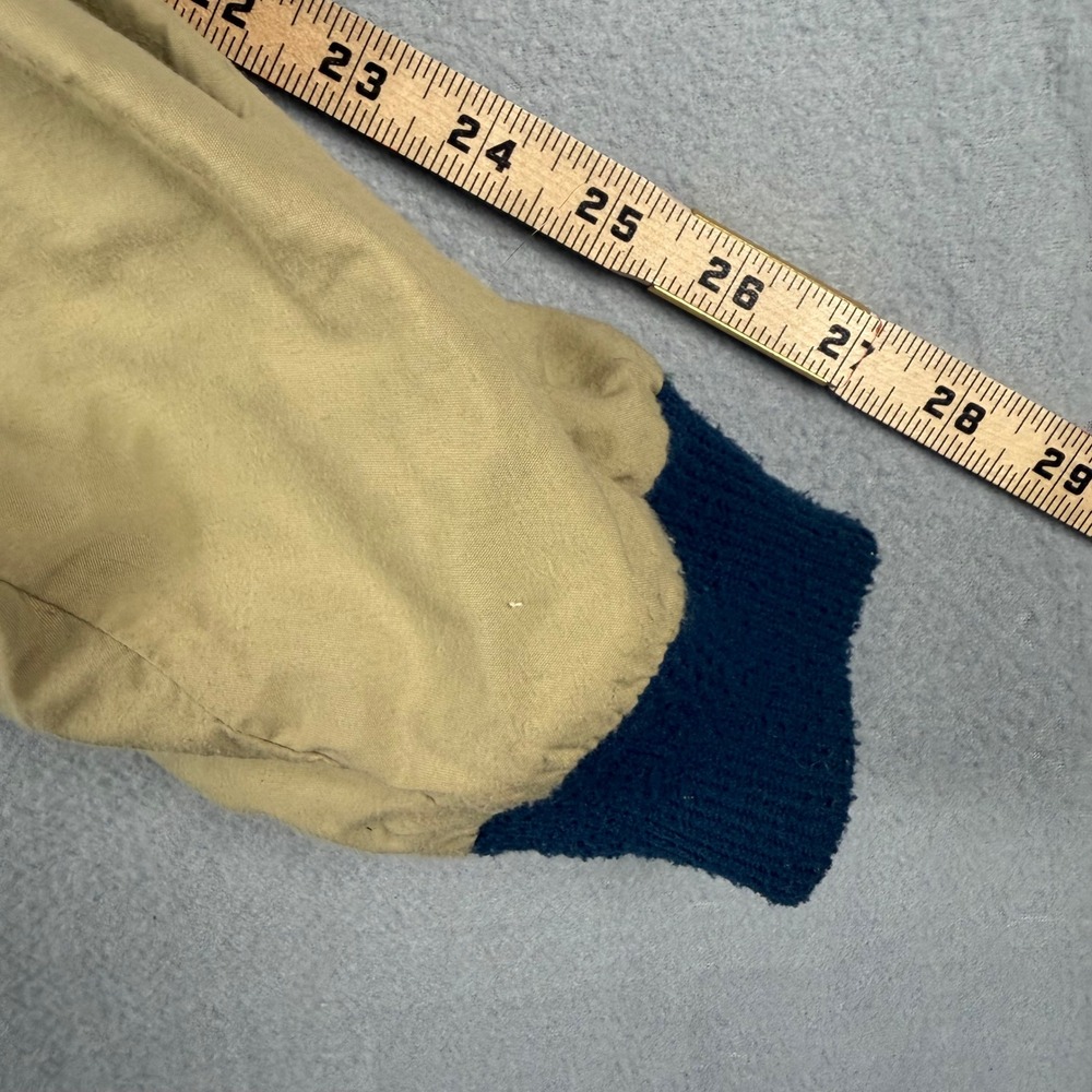 Vintage LL Bean Warm-Up Harrington Jacket Mens Tall Large Tan Fleece Lined USA - Picture 8 of 9